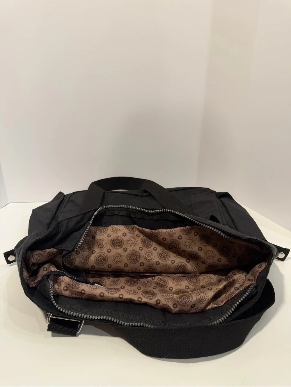 Black Utility Crossbody Tote Bag